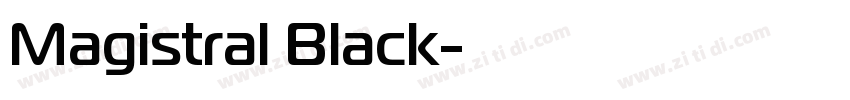 Magistral Black字体转换